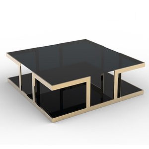 Meubles style salon rond moderne pieds en métal argenté Table d'appoint en métal moderne - Product Image 4