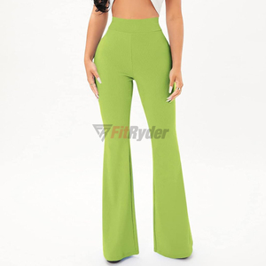 Custom Women's <b>Flared</b> Bell Bottom Velvet Pants High-Waisted Yoga Lounge Casual Trousers Activewear <b>Leggings</b> Waterproof - Product Image 4