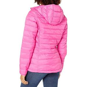 Veste d'hiver pour femmes en coton tricoté, respirante, matelassée, tendance, à logo personnalisé, rose, très vendue - Product Image 4