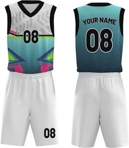 Maillot de basket-ball réversible personnalisé pour équipe professionnelle, en maille de polyester respirante à séchage rapide - Product Image 1