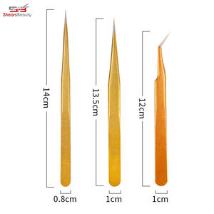 Pinzas de Volumen para Pestañas Profesionales de Alta Calidad con Logotipo Personalizado, Punta Puntiaguda, Acero Inoxidable, Colores Personalizados, Servicio OEM - Product Image 2