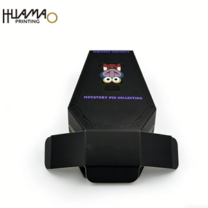 Custom Printed Halloween <b>box</b> Mystery Pin Collection <b>Box</b> with UV Limited Edition Enamel Lapel Pin Packaging Gift <b>Box</b> with Hanger - Product Image 2