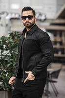 Manteau long zippé kaki haut de gamme pour homme, col en velours côtelé, imperméable, respirant, rembourré, décontracté, pour l'automne et l'hiver
