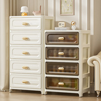 Meuble de rangement mobile multi-niveaux en plastique PP avec tiroirs pour la maison