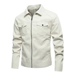 เสื้อแจ็คเก็ตหนังแกะทรงหลวมสไตล์ไบค์เกอร์สำหรับผู้ชาย แฟชั่นฤดูหนาว เสื้อคลุมกันน้ำ ระบายอากาศ กันลม - Product Image 6