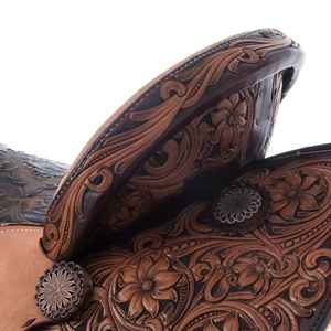 ชุดอานม้าแบบอังกฤษสีน้ำตาลตะวันตกคุณภาพสูงทนทานปรับแต่งได้พิเศษไม้สำหรับแข่ง - Product Image 3