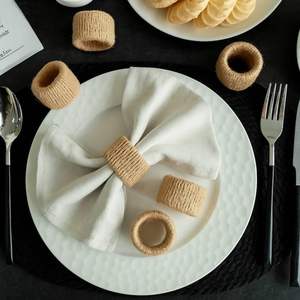 ห่วงรัดผ้าเช็ดปากหวายสำหรับตกแต่งโต๊ะแหวนผ้าเช็ดปากที่ทันสมัยสำหรับประสบการณ์การรับประทานอาหารที่หรูหรา - Product Image 2