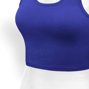 Top Corto de Punto Informal para Mujer, Transpirable, para Gimnasio, Yoga, Fitness, Ropa de Verano, Personalizable, de Poliéster y Elastano - Product Image 6