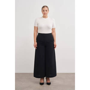 Black Comfortable Wide Leg Trousers <b>Skirt</b> - Product Image 1