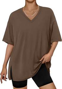 T-shirt surdimensionné OEM pour femmes Streetwear Fashion Tee avec coton imprimé personnalisé et coupe ample - Product Image 3