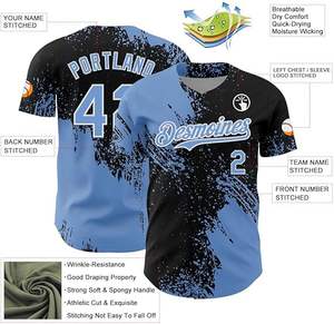 Camisetas de béisbol personalizadas para fanáticos de equipos deportivos y ligas Ajuste transpirable cómodo con nombres y números personalizados - Product Image 5