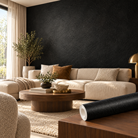 Papier peint texturé noir MORLENX pour salon moderne, chambre à coucher, bureau, murs décoratifs intérieurs