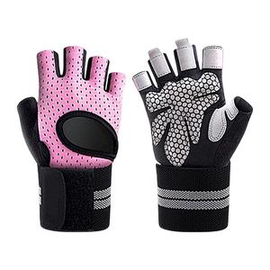 Guantes de Levantamiento de Pesas Unisex de Neopreno y Cuero con Color y Logotipo Personalizados HASH INTERNATIONAL HI-652 para Gimnasio y Deportes - Product Image 1