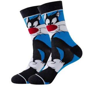 Calcetines de personaje de dibujos animados unisex hechos a medida, calcetines de diseñador de moda Funky geniales, Calcetines estampados transpirables de longitud media - Product Image 5