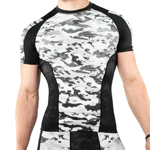 Nouveauté 2026 Vente en gros Rashguard de compression pour homme en polyester de haute qualité à manches courtes - Product Image 1