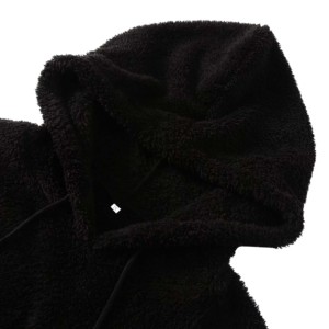 Sweat à capuche à fermeture éclair épais pour hommes hiver 100% coton surdimensionné Logo personnalisé pull manteau pull - Product Image 2