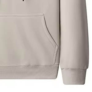 Sudadera con capucha para hombre hecha a medida al por mayor 100% algodón 400 GSM pulóver manga larga color crema cuello capucha Sudadera con capucha para hombre 2025 - Product Image 3