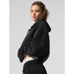 Sudadera de Mujer de Alta Calidad Personalizada con Cuello Redondo Negro, Sudadera de Mujer y Sudaderas con Capucha Deportivas para Mujer - Product Image 4