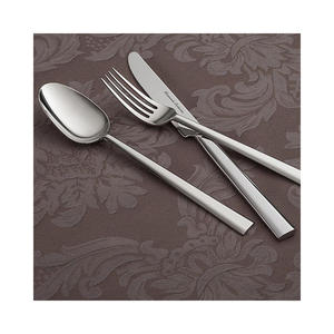 Silver Plated Stainless <b>Flatware</b> with Hammered Handle Guangzhou Italian Cutlery with Thick Modern Salad Server Set - Product Image 5