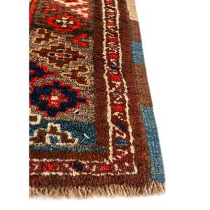 Alfombras de Lana Anudadas a Mano Kiaan de Gran Tamaño, Rectangulares de 9x12, con Patrón Geométrico Abstracto para Entrada, Pasillo, Modelo Paem-166, Rojo Naranja - Product Image 4