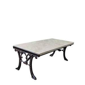 Mesa de cristal de metal de diseño hecho a mano de estilo real Mesa de metal de diseño hecho a mano de estilo clásico Venta caliente para restaurante Bar y Hotel - Product Image 3