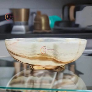 ชามเสิร์ฟอาหารหินอ่อนธรรมชาติหรูหราสไตล์ญี่ปุ่นวางบนโต๊ะชามผลไม้สำหรับเคาน์เตอร์ห้องครัวหรือห้องรับประทานอาหารของตกแต่งโต๊ะ - Product Image 1