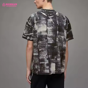 T-shirt Raglan Vintage Homme Oversize en Coton Lourd 100% Personnalisé avec Tissu Respirant Écologique - Product Image 2