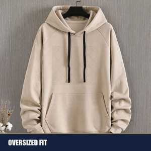 Sweat à capuche surdimensionné pour homme, teinture personnalisée, 345g, style hip-hop - Product Image 5