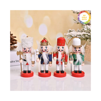 Ensemble de Casse-Noisettes Soldats en Bois Artisanat du Vietnam Parfait pour la Décoration de la Maison et l'Affichage de Cadeaux de Noël