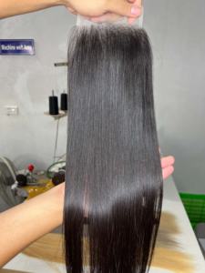 Extensions de cheveux humains 100% humains, extension frontale, cheveux humains, lisses, style vietnamien, 2x4, 5x5, 6x6, 7x7, 13x4, 13x6 - Product Image 3