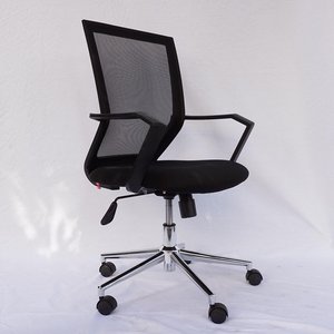 Silla Elevadora HOM1012-01, Silla de Oficina Minimalista con Base Giratoria, Reposacabezas Ajustable, Plegable para el Hogar o Taller, Fabricada con Espuma, Tela y PU - Product Image 4