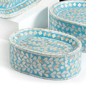 Elegante servidor dulce de chocolate con incrustaciones de madreperla soporte para postres plato de pastel Ideal para vajilla de restaurante - Product Image 2