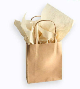 Sac de courses en papier kraft écologique, recyclable et réutilisable, avec poignée en corde de coton, impression personnalisée, fabrication directe d'usine au Vietnam - Product Image 2
