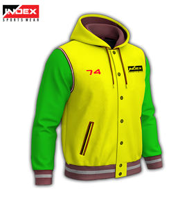 Veste de basket-ball Letterman Varsity d'hiver pour hommes col montant avant broderie Patch couleurs personnalisées séchage rapide respirant - Product Image 3