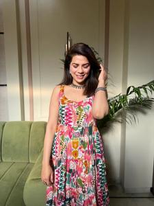 Vestido bohemio floral de algodón, vestido de verano hecho a mano para mujer, ropa informal ligera, Vestido corto para vacaciones o Playa, ropa elegante - Product Image 3