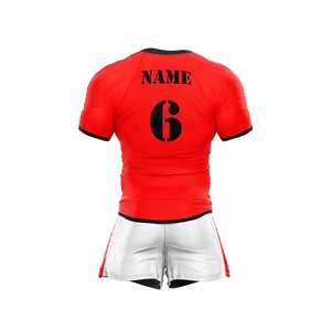 Venta caliente camiseta de rugby personalizada/uniforme de Jersey corto al por mayor nuevos conjuntos de impresión por sublimación estilo popular - Product Image 3