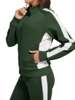 Pakaian Olahraga Wanita Berkualitas Tinggi, Setelan Training Solid, Pakaian Lari, Bahan Polyester/Nilon Ringan dan Bernapas, Model Longgar Trendi Musim Panas