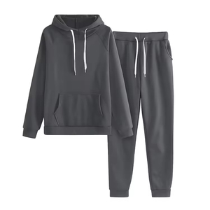 Ensemble de survêtements pour femmes, anti-bactérien, haut de gamme, pour l'hiver, grande taille, pour la gym et le fitness, avec sweat à capuche - Product Image 1
