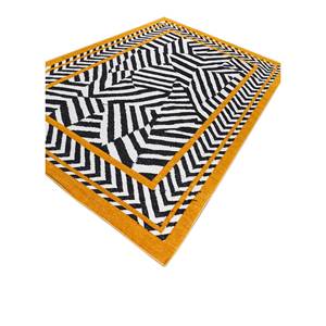 Alfombras de Lana Tejidas Planas Alhambra, Diseño Geométrico Kilim en Gris y Negro, Rectangulares Hechas a Mano para Sala de Estar, Pasillo -ADWP-13053 - Product Image 2