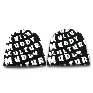 Bonnet fait main OEM tendance 100% en acrylique imprimé sur toute la surface avec logo brodé sur mesure Bonnet d'hiver chaud personnalisé sans pli - Product Image 1