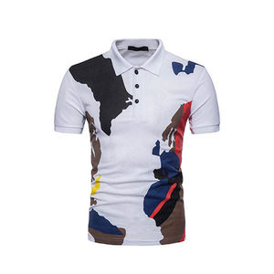 Polos de hombre personalizados con manga corta algodón sólido talla grande tela transpirable estilo casual cuello nuevo diseño - Product Image 2