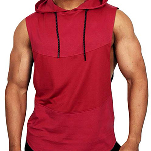 2025 nuevo diseño personalizado hombres gimnasio deportes músculo Racer espalda sin mangas Sudadera con capucha Material transpirable - Product Image 3