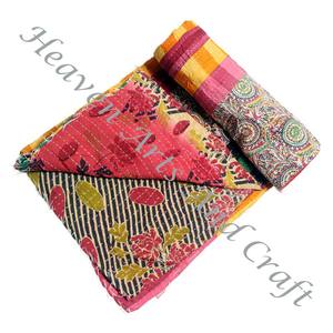 Colcha Kantha Gudari, Colcha Kantha Gudari, Venta al por Mayor, Proveedor de Oro GD2014, Colcha Kantha Hecha a Mano, Algodón Estampado Indio - Product Image 4