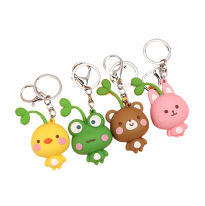 Custom 3D Creative Soft Rubber llaveros De Goma OEM Soft Rubber Silicone Anime Design Car Bag Backpack Pendant Key Chain