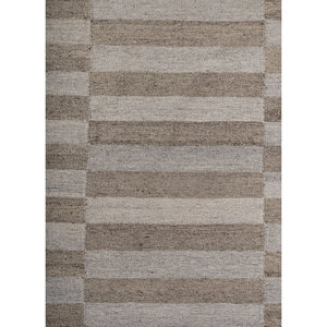 Tapis faits main en laine et viscose à tissage plat Indusbar Ivory, rayés, rectangulaires, pour couloir et salon - Modèle ADWV-13012 - Product Image 3