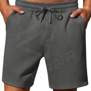 Men's Breathable Cotton Fleece Sweat Shorts Regular Fit Comfortable Wholesale Eco-Friendly Solid Pattern Shorts - Product Image 1