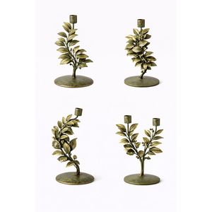 Candelabro de Metal con Diseño de Rama de Olivo en Bronce Vintage, Candelabro de Pilar de Lujo en Color Verdigris para Centro de Mesa de Boda, Decoración del Hogar - Product Image 3