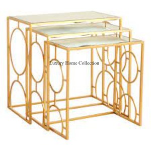 โต๊ะกลางทรงกลมดูน่าชื่นชมทำด้วยมือชุดแฟนซีโต๊ะ3รังอุปกรณ์ตกแต่งบ้านและโรงแรม - Product Image 6