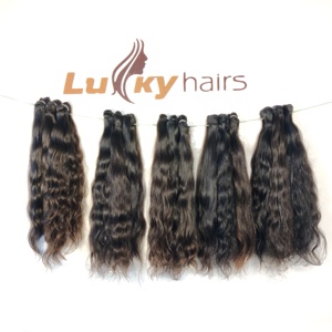 100% paquets de cheveux humains vierges indiens bruts couleur naturelle styles de vagues d'eau lâche profonde vendeurs d'extensions non transformées cheveux - Product Image 4