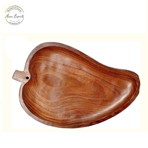 Bandeja de servicio con forma de mango de madera hecha a mano, duradera, de primera calidad, perfecta para el hogar, cocina, comedor y regalos - Product Image 1